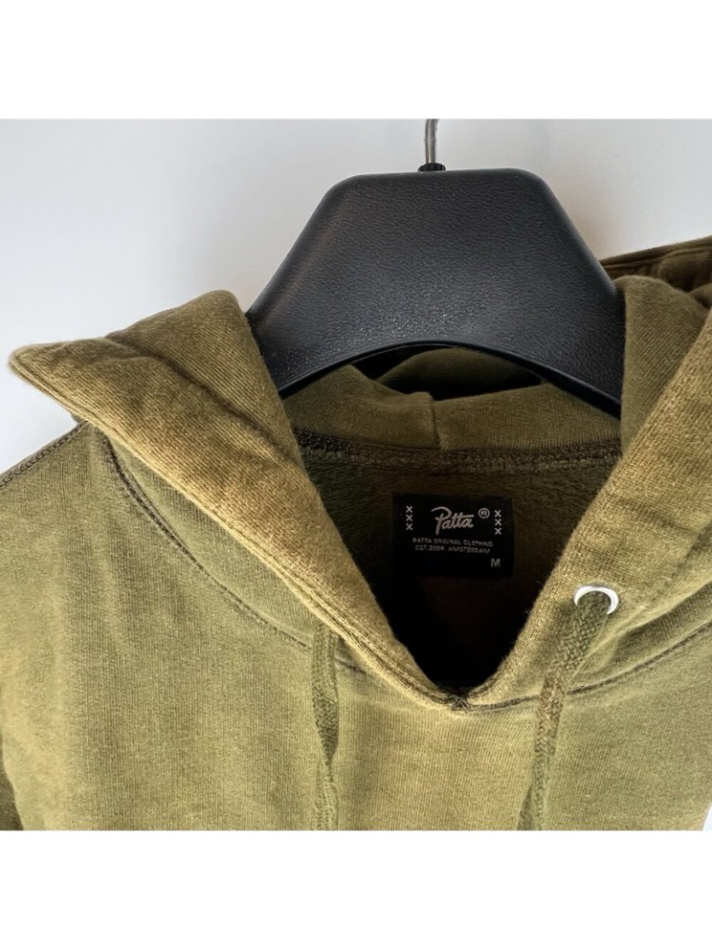 Patta Hoodie – Olive Green w/ White Spellout Logo – Size Medium - Picture 2 of 6